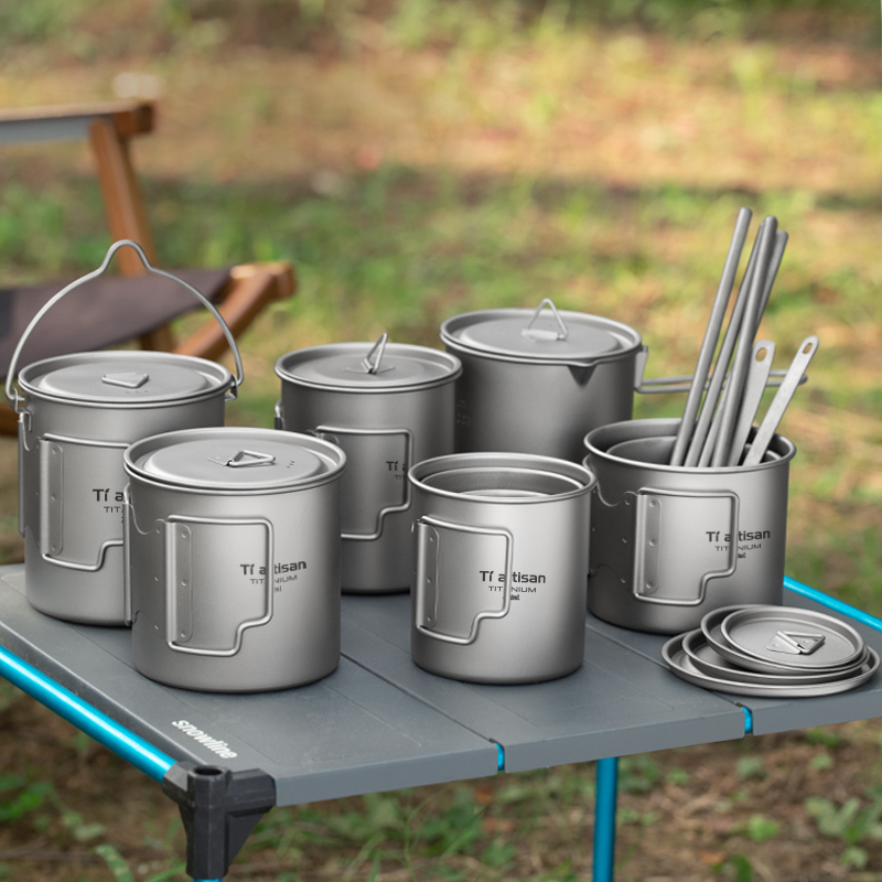 Coffee Equipment Travel Bag - Tiartisan Outdoor Titan Leichter tragbarer Tee-Kaffeetasse
