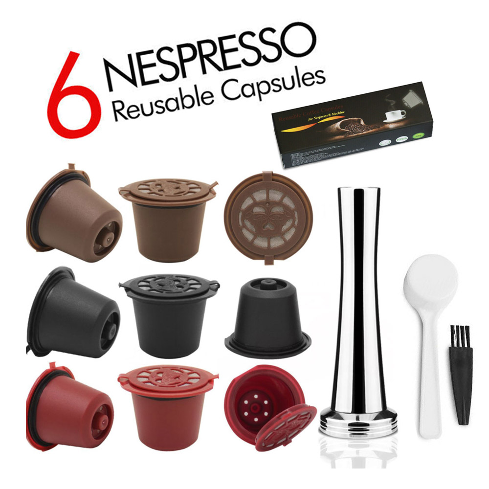 Coffee Equipment Distributor - Wiederverwendbare Kaffeekapsel für Nespresso-Maschinen mit Edelstahl-Filternetz,